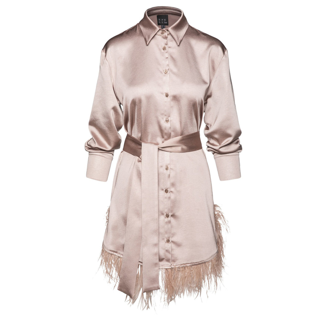 Access Fashion Spell Shirt with feathers - W1-7610