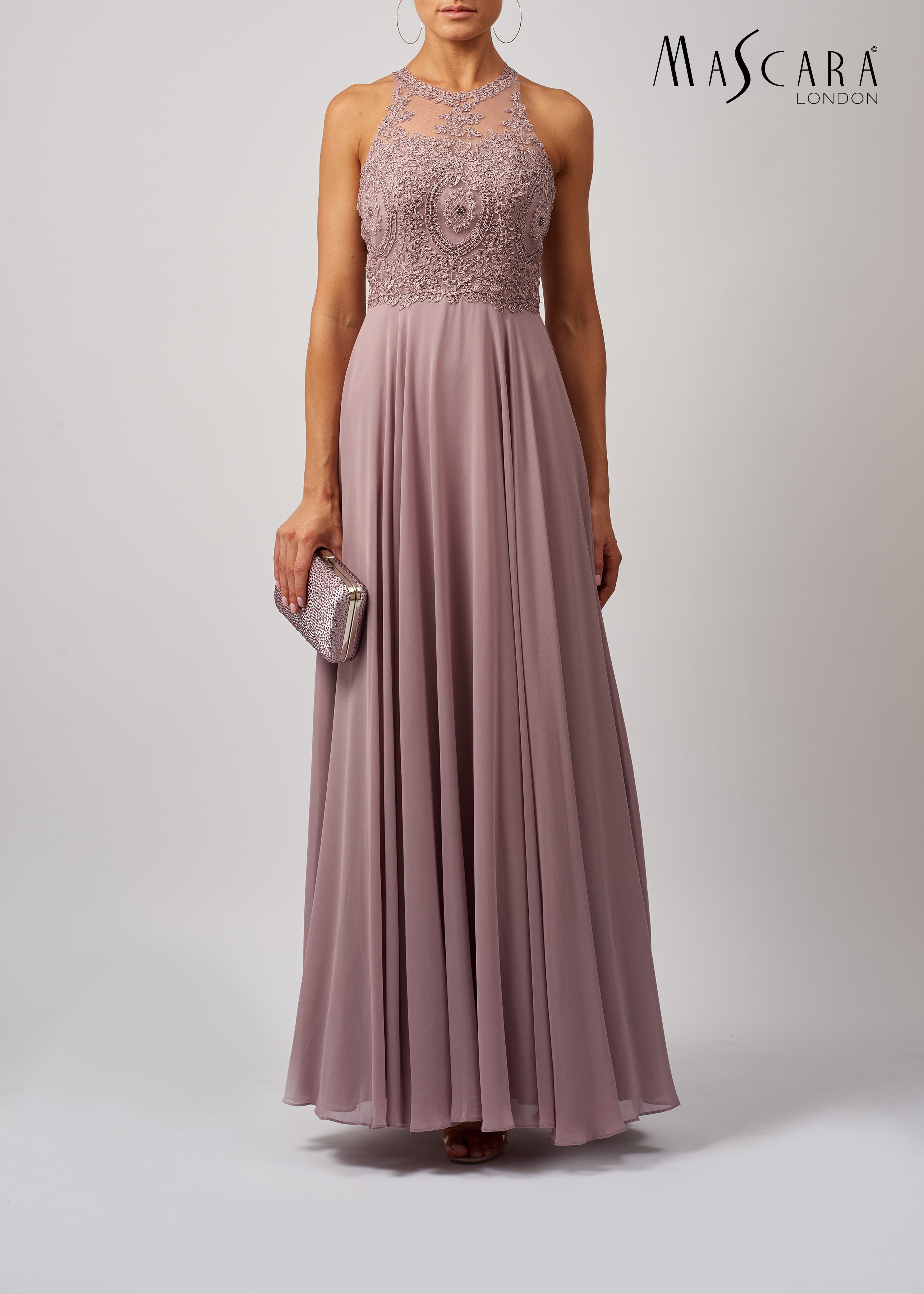 Mascara MC181479 mauve long dress
