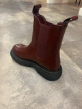 Extreme stomper wine  pull on boot