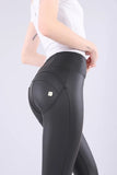 Freddy High waist faux Leather Black