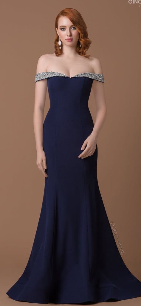 Gino Cerruti Off the shoulder 2020B Dress Navy
