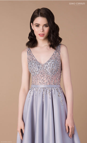 Gino Cerruti, Long Dress, Silver
