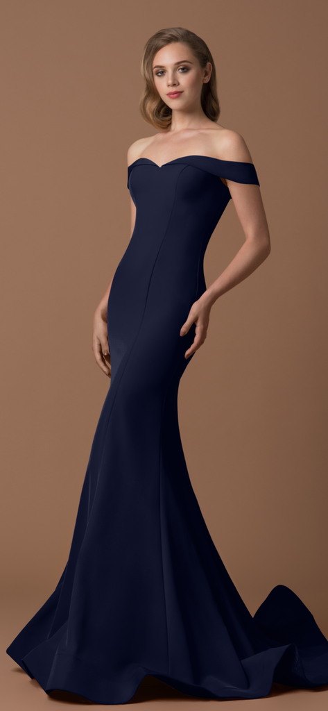 Gino Cerruti 1539 Off The shoulder Dress navy