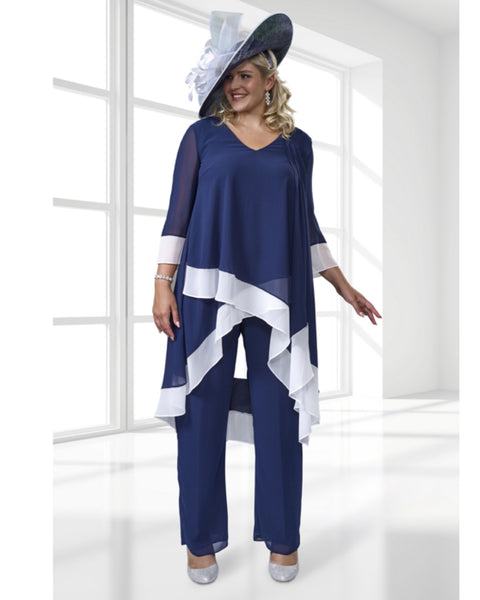 Veromia DU502 Chiffon Trouser Suit