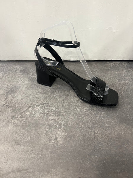 Ideal prom ankle strap prom shoe black