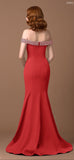 Gino Cerruti 2020B Beaded off the shoulder Dress Red