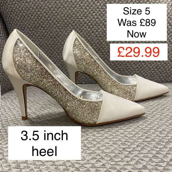 Rainbow Club Ivory And silver shoes