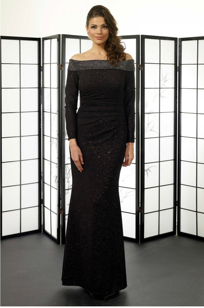 Veromia off the should long dress 6462