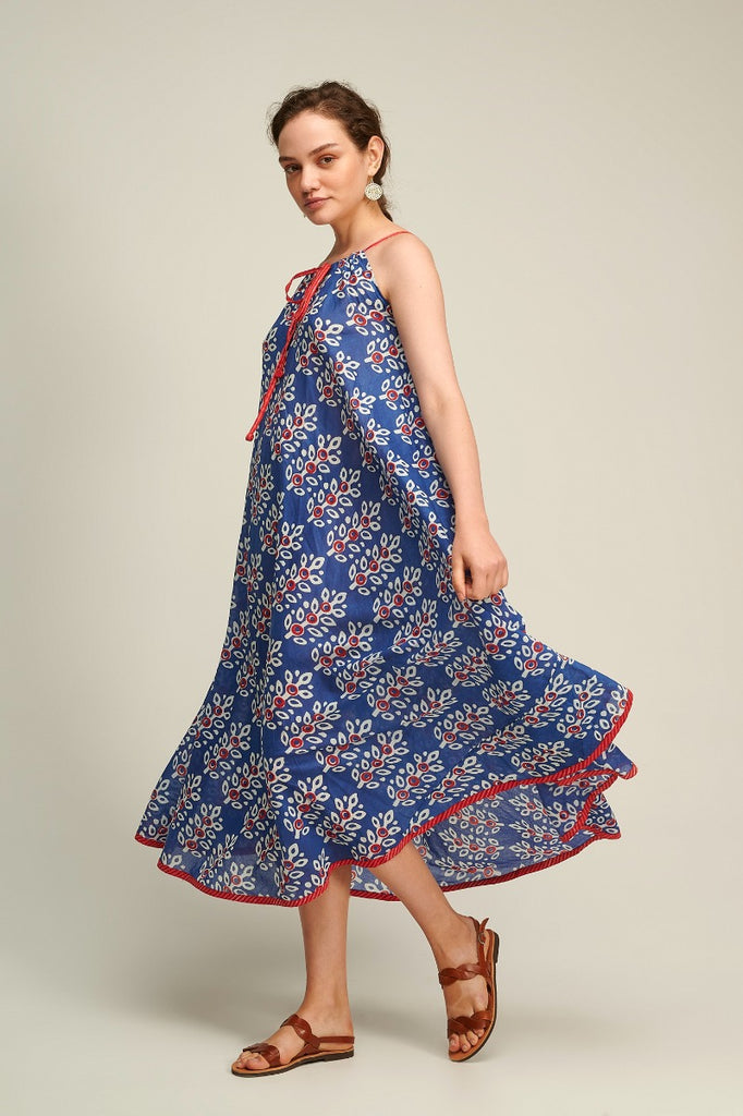 Dream apparel Gypsy dress Pottle red blue