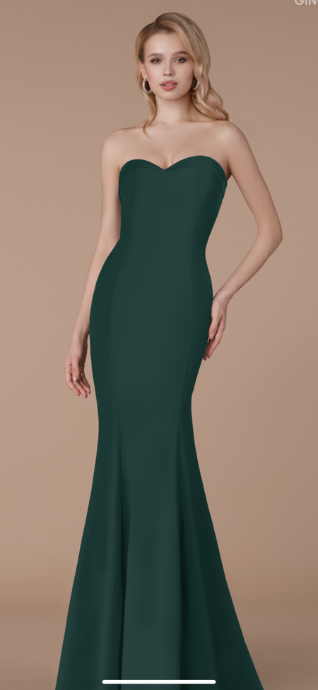 Gino Cerruti 2781D Strapless Dress Green