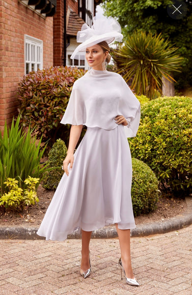 Veni infantino 29811A cornflower A line chiffon dress