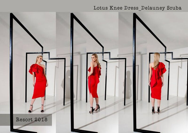 Kevan Jon Lotus Knee dress