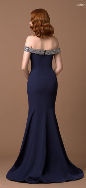 Gino Cerruti Off the shoulder 2020B Dress Navy