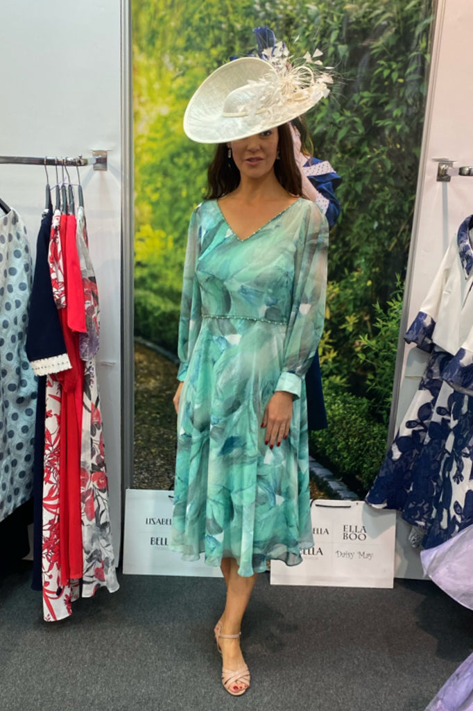 Lizabella 23SS 2654-26 chiffon print dress Fris