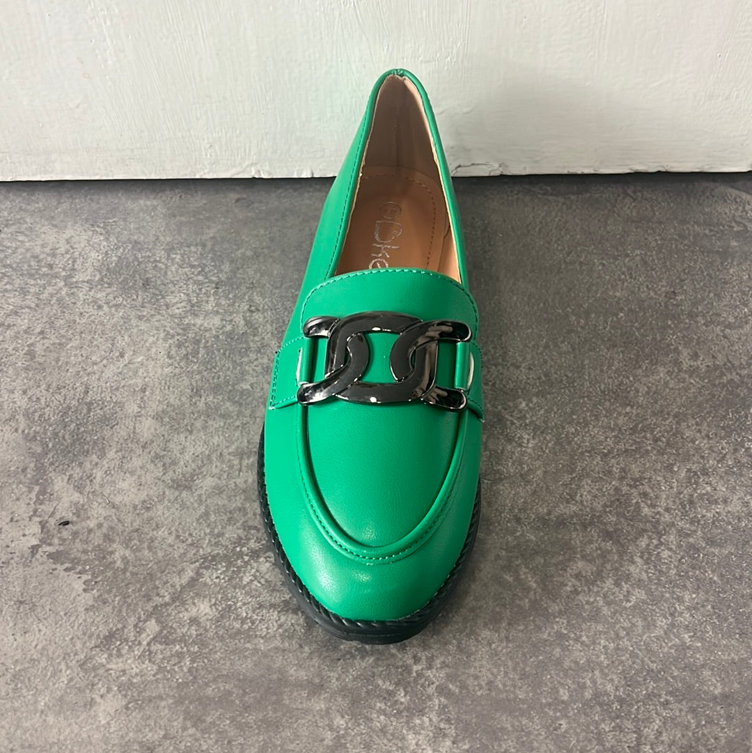 Buckle loafer green