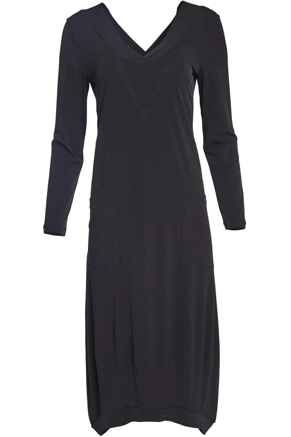 NAYA NAS23232 black jersey dress