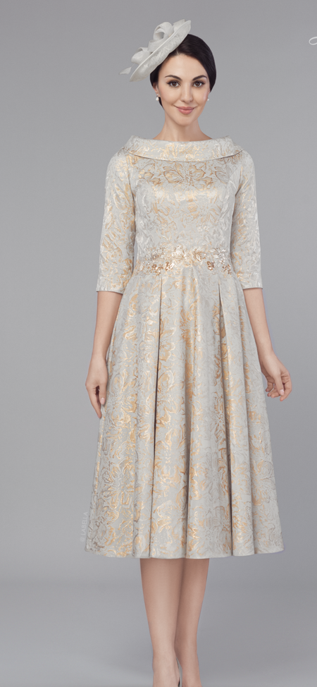 KEVAN JON KYOTO FLO PINK DELAUNEY SCUBA KNEE LENGTH DRESS
