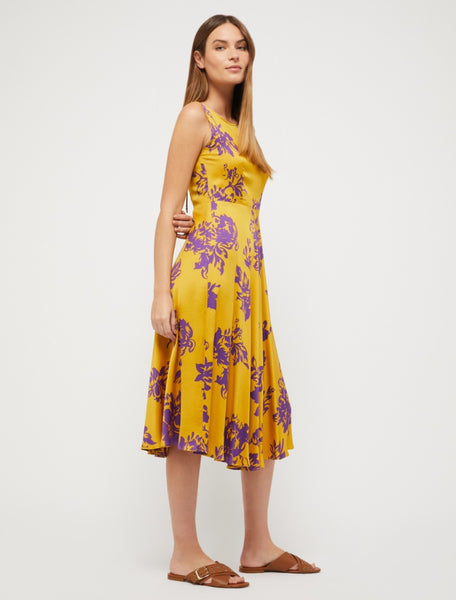 Penny Black Floral satin midi dress Lettura