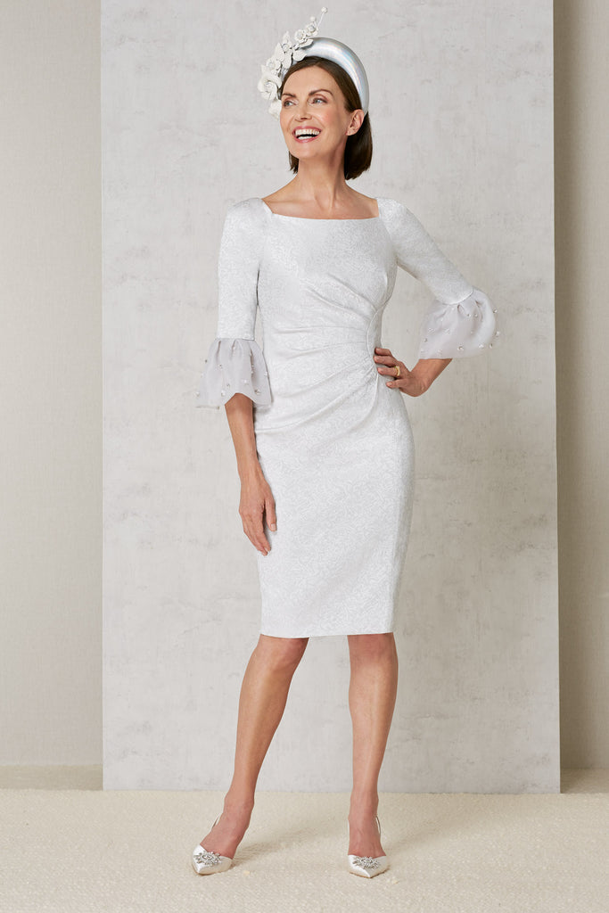 John Charles 27026 Stretch Jacquard Dress