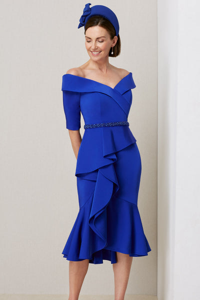 John Charles 66122 Bardot fluted dress