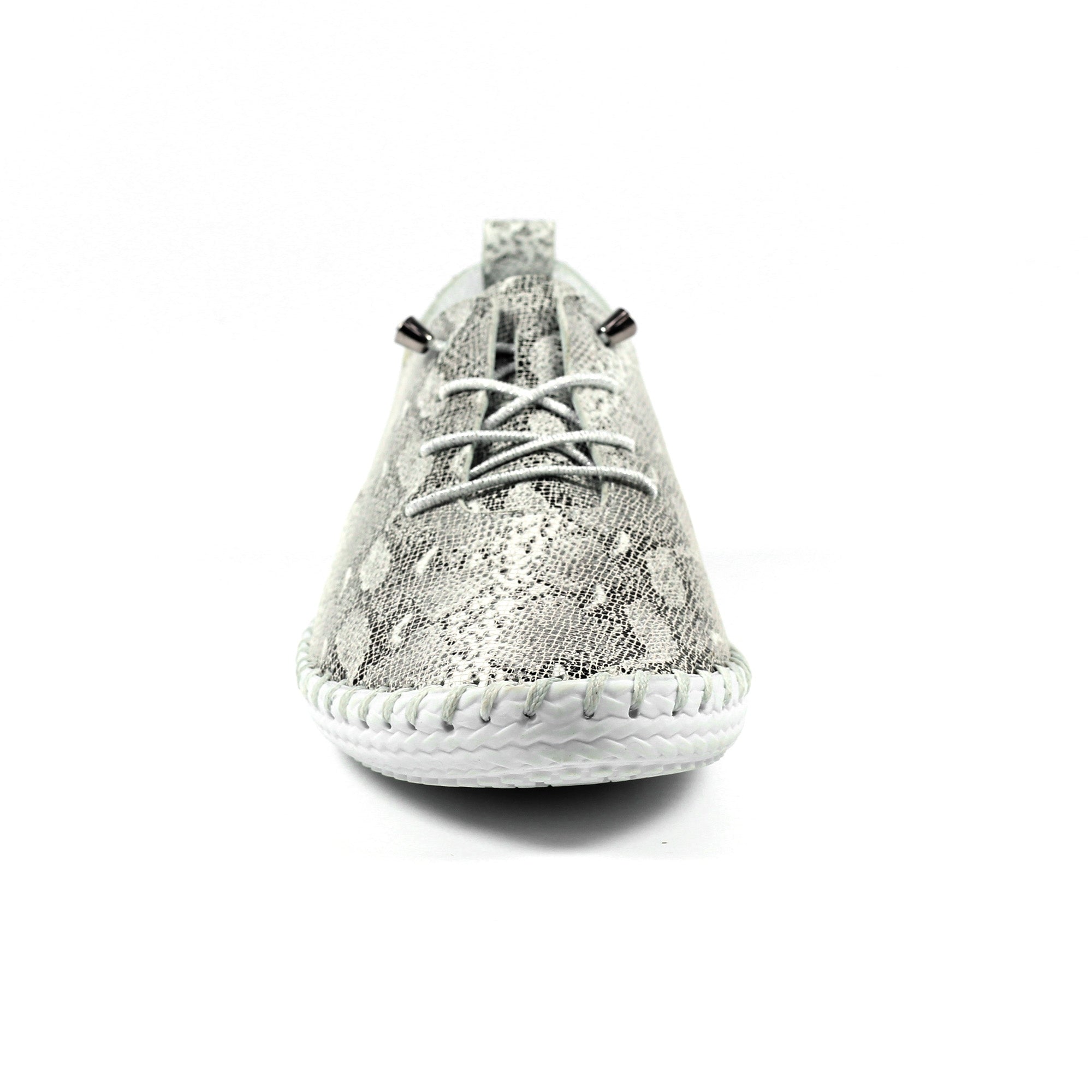 Lunar Whitby Snake Leather Plimsoll