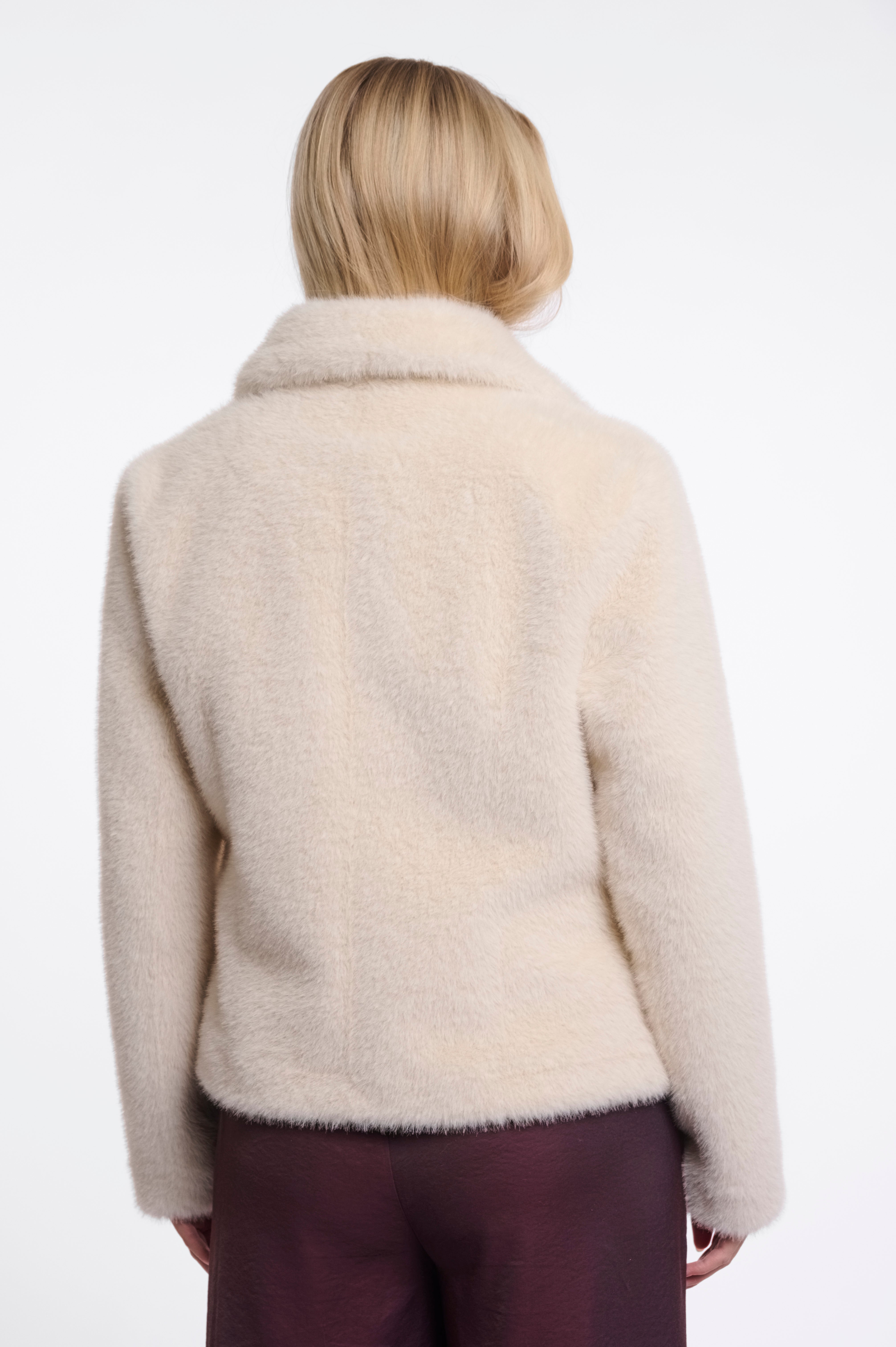 MAYLI SHORT DOUBLE BREASTED JACKET -BIRCH