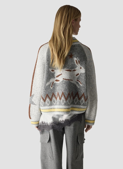 LCMT 623527 Cropped zip cardigan