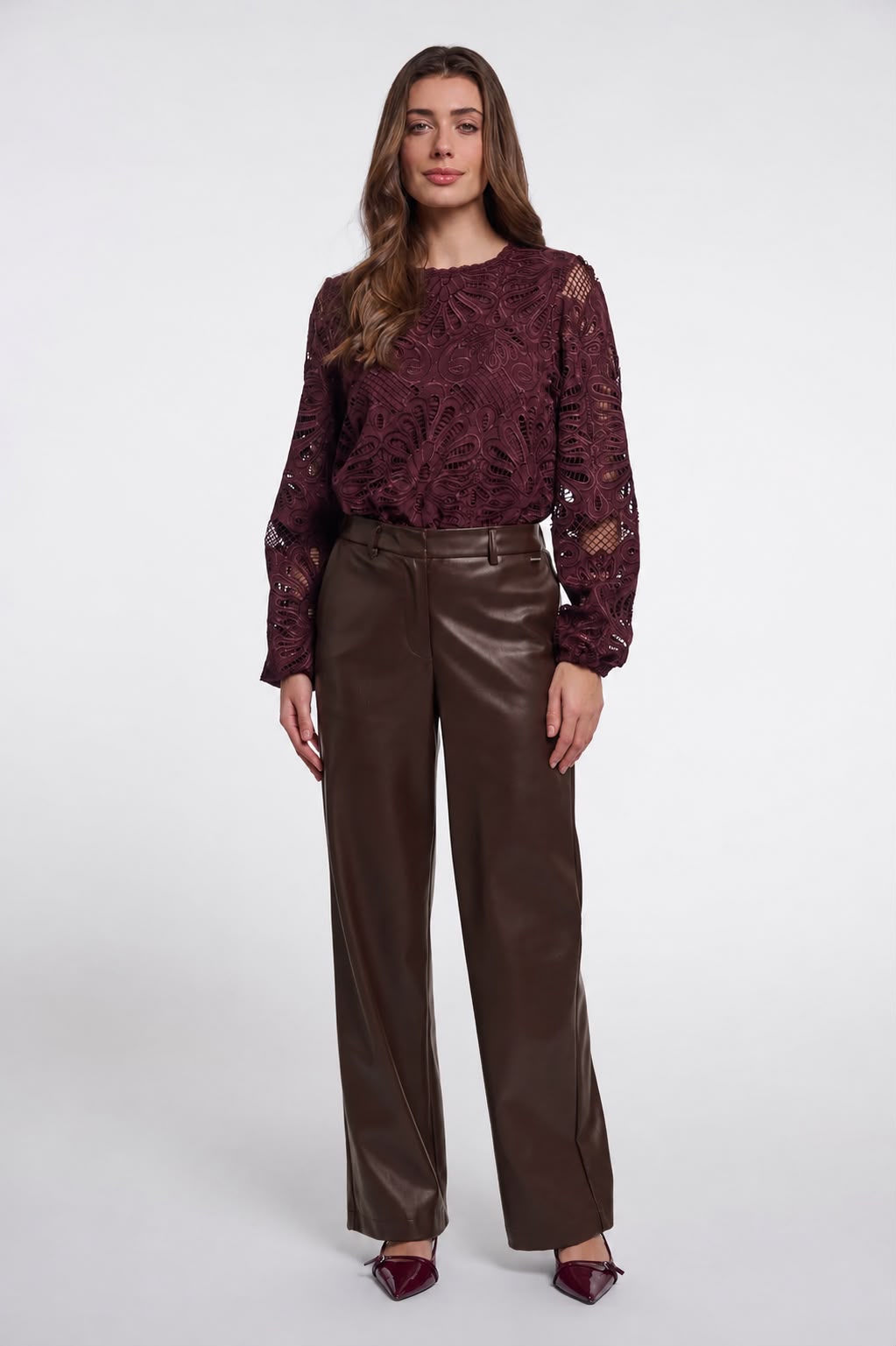 Rino&Pelle Georgina 7502611 Regular length faux leather pants