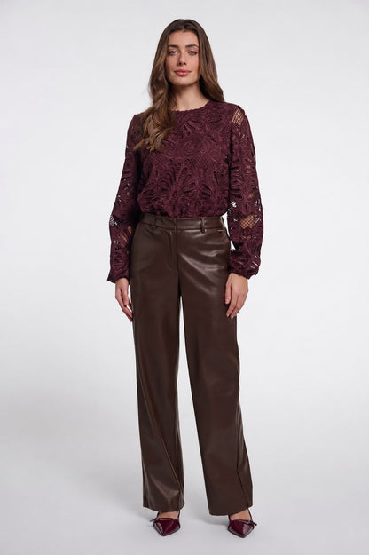 Rino&Pelle Georgina 7502611 Regular length faux leather pants