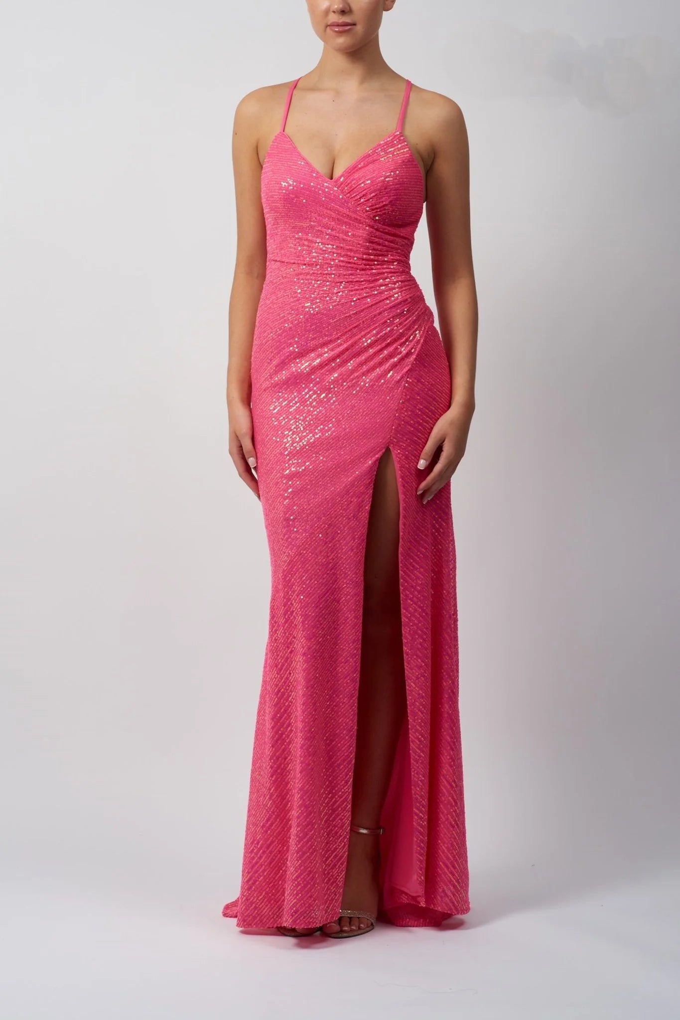 Mascara MC186119 Pink Sequined Dress