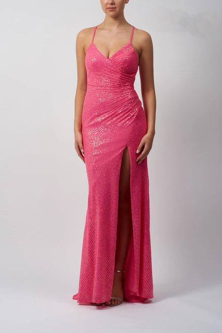 MASCARA MC18305 Embellished Bodice Jersey Dress