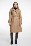Rino & Pelle  IRENE DOUBLE BREASTED LEATHER TRENCHCOAT-Brew