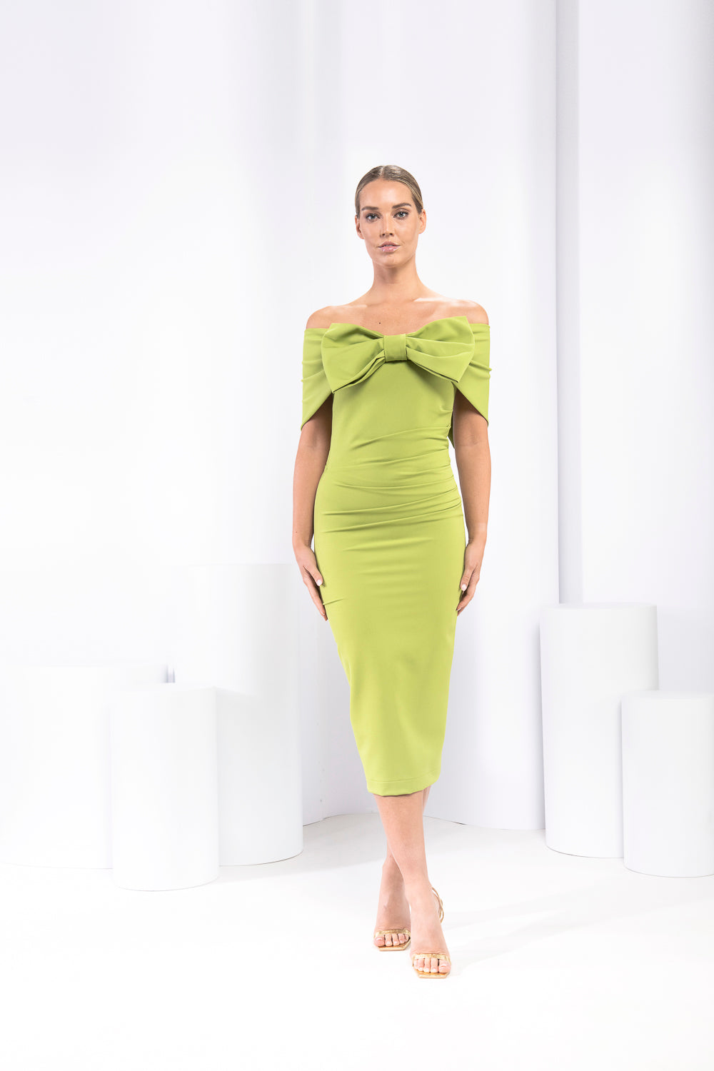 Kevan Jon Boo Bow Knee dress Navy