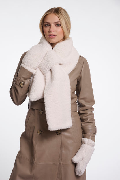 Rino & Pelle ASHO TEDDY SCARF - BIRCH