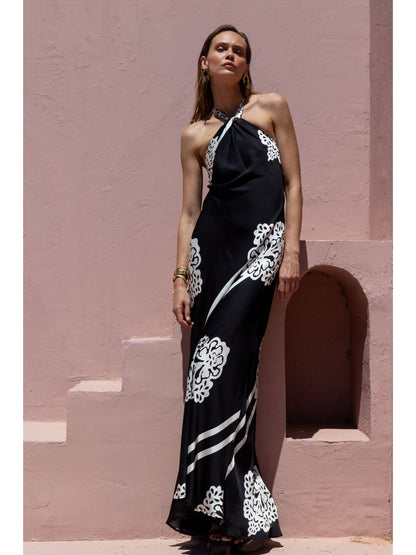 NEMA Resortwear 15107N219 Dress black, white print