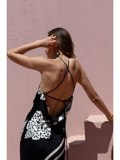 NEMA Resortwear 15107N219 Dress black, white print