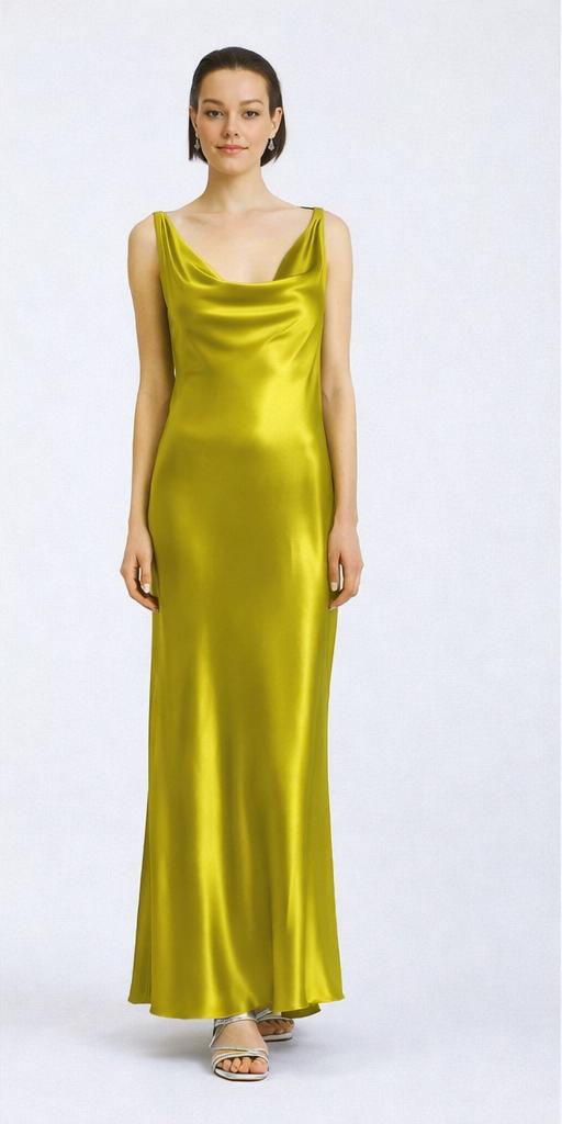 Access Fashion 3403 Maxi Draped dress LIME