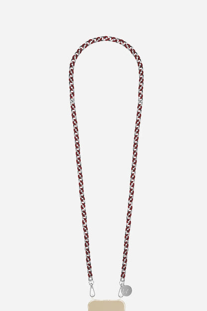 SONA Phone Chain Red and Silver