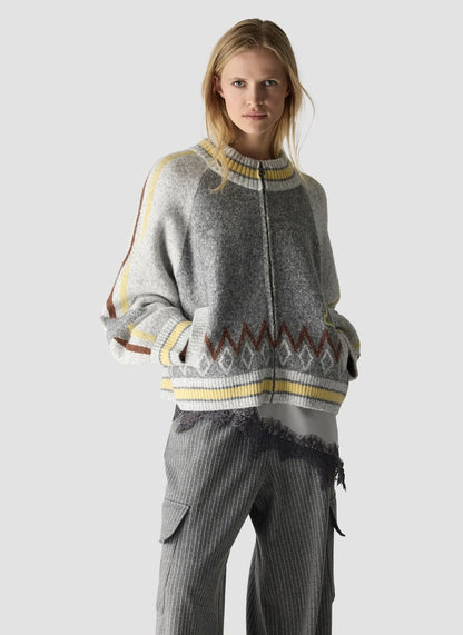 LCMT 623527 Cropped zip cardigan
