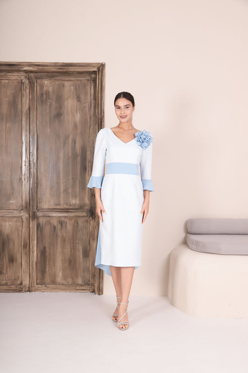 Lizabella L-26SS-2327-45 dress in vista blue