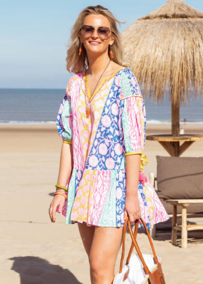 Place Du Soleil Short Dress - Multicoloured