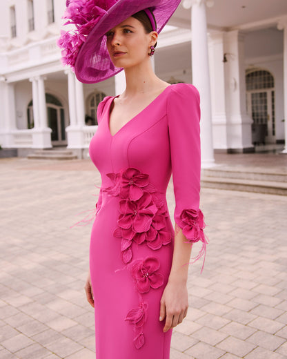 Couture Club 1GL4  Crepe dress with floral detail