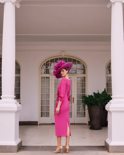 Couture Club 1GL4  Crepe dress with floral detail