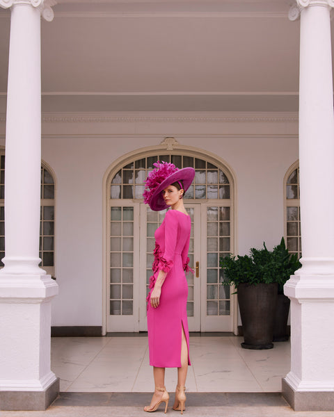 Couture Club 1GL4  Crepe dress with floral detail