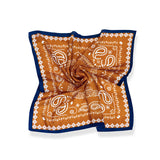 Bandana square neck scarf Mustard/Navy