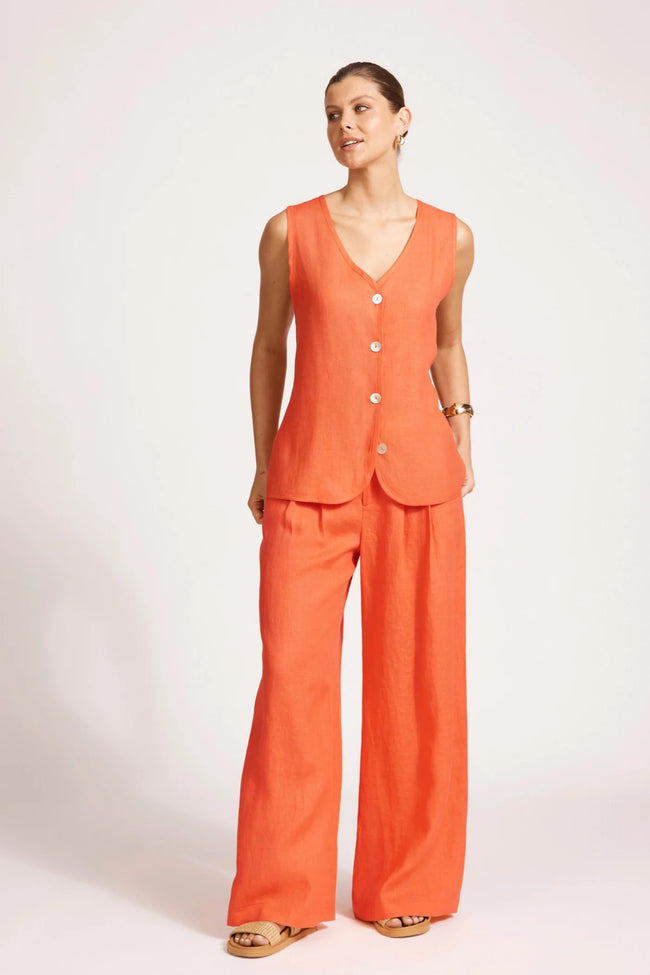 Eb & Ive MIRAMAR VEST - CORAL