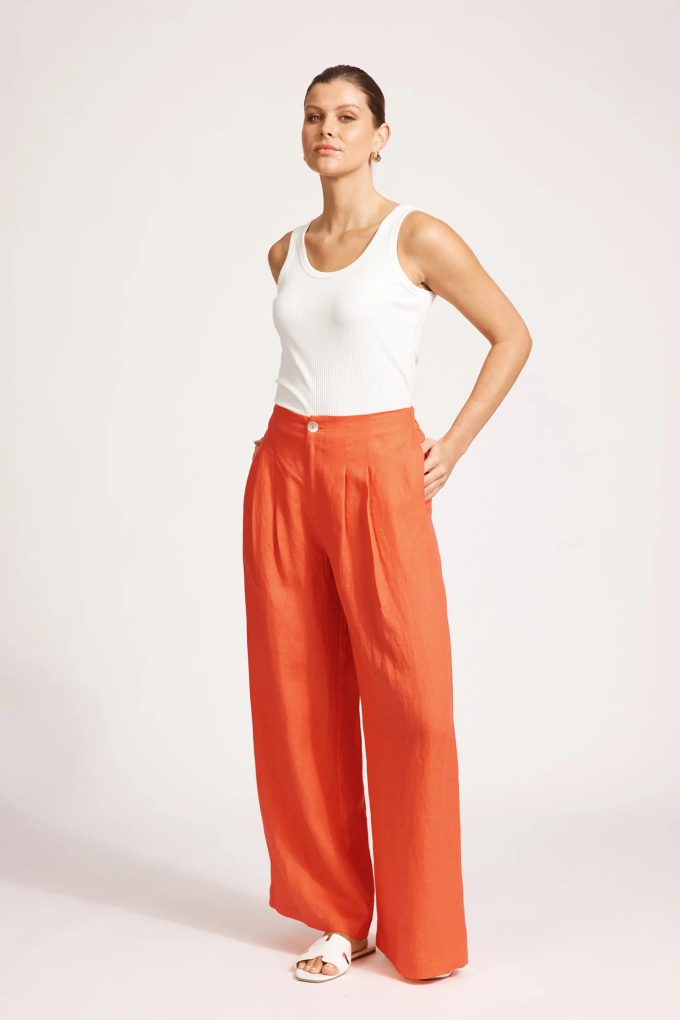Eb & Ivy MIRAMAR PALAZZO PANT - CORAL