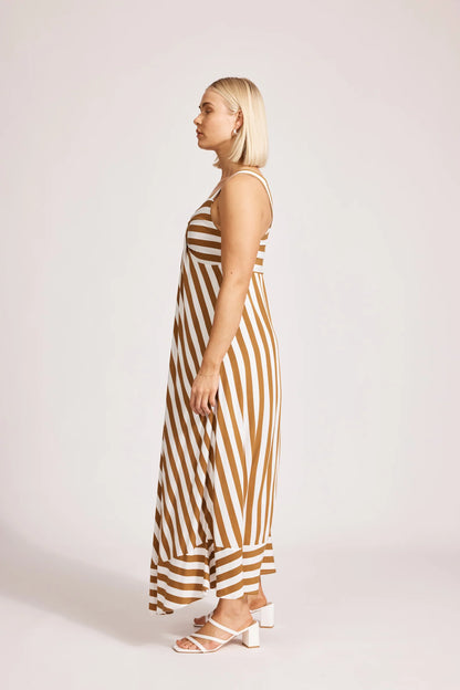 Eb & Ive TREVILLE STRIPE TANK MAXI DRESS - CARAMEL