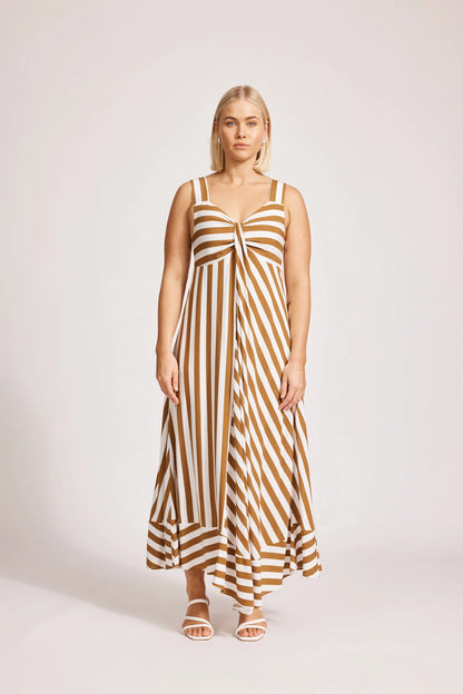 Eb & Ive TREVILLE STRIPE TANK MAXI DRESS - CARAMEL
