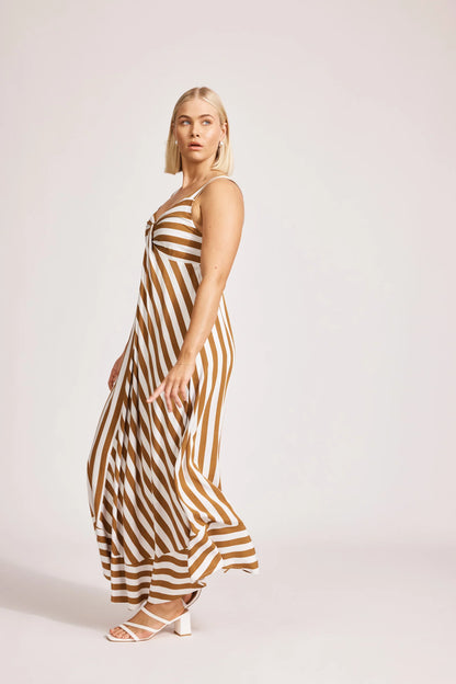 Eb & Ive TREVILLE STRIPE TANK MAXI DRESS - CARAMEL